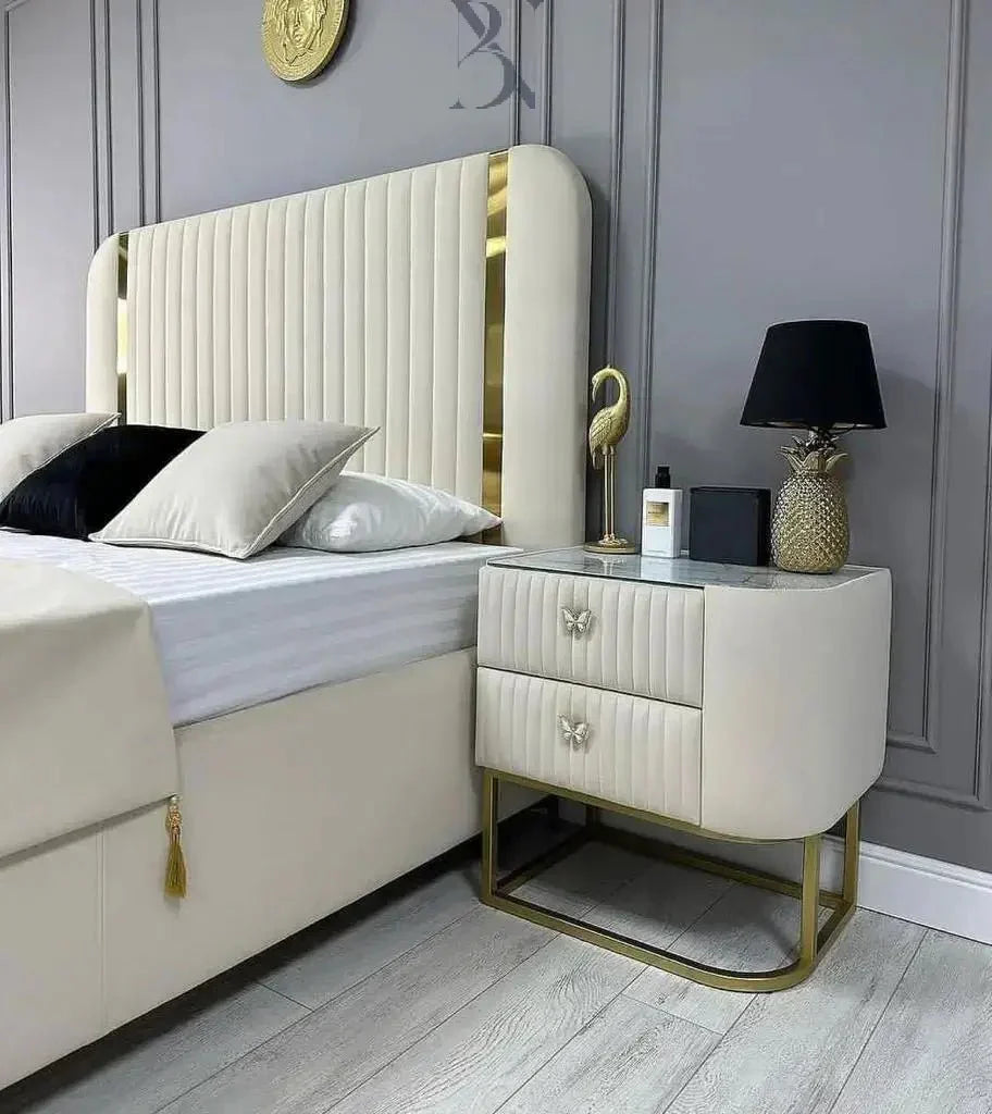 Elevate Your Bedroom with a Luxury Bed with Golden Strip
