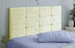 Load image into Gallery viewer, 12 Cubed Padded Headboard in Plush Velvet with Diamante Button
