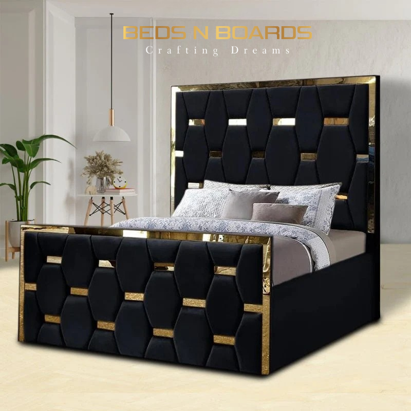 Belgravia Luxury Bed – Pyramid Panel Design with Optional Storage