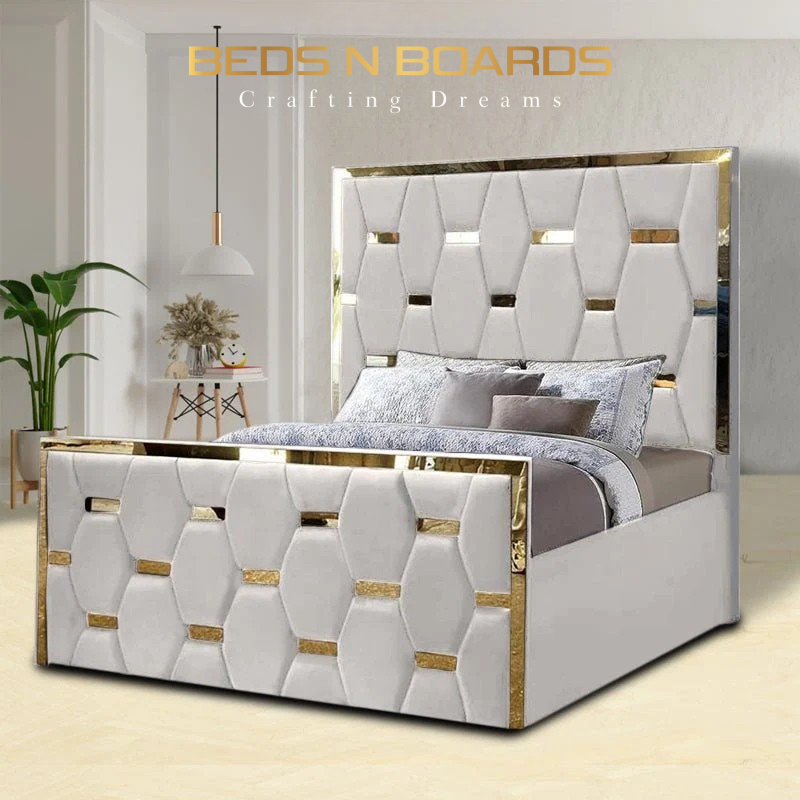 Belgravia Luxury Bed – Pyramid Panel Design with Optional Storage
