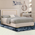 Load image into Gallery viewer, 2025 Osaka Linear Upholstered Bed with Golden Lining
