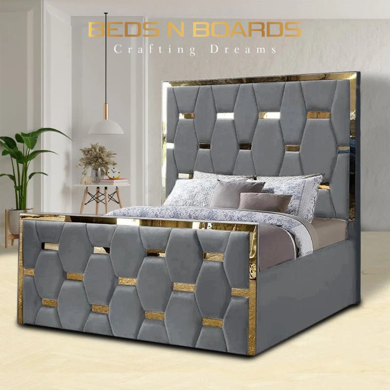 Belgravia Luxury Bed – Pyramid Panel Design with Optional Storage