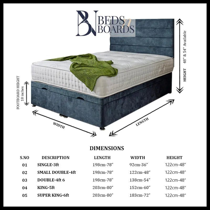 Aliza Ottoman Divan Bed BedsnBoards