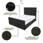 Load image into Gallery viewer, Andorra la Vella Cubed Upholstered Bed
