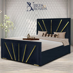 Load image into Gallery viewer, Sunrise gold strip denld frame Luxury Bed
