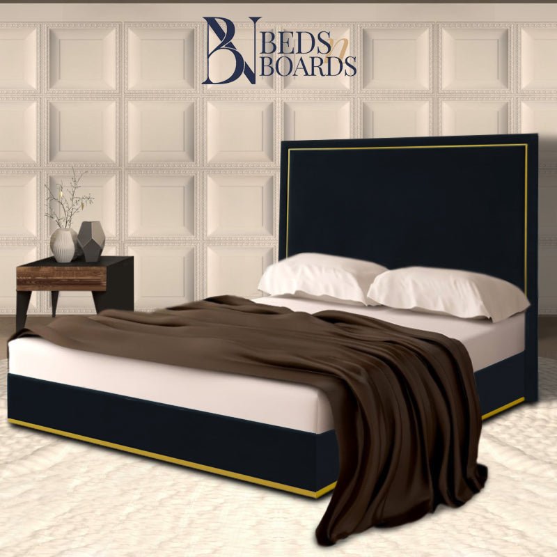 2025 Kensington Luxury Bed – Minimal Gold Trim - BedsnBoards