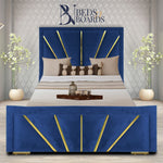 Load image into Gallery viewer, Sunrise gold strip denld frame Luxury Bed
