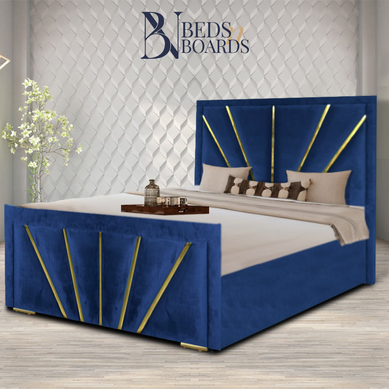 Sunrise gold strip denld frame Luxury Bed