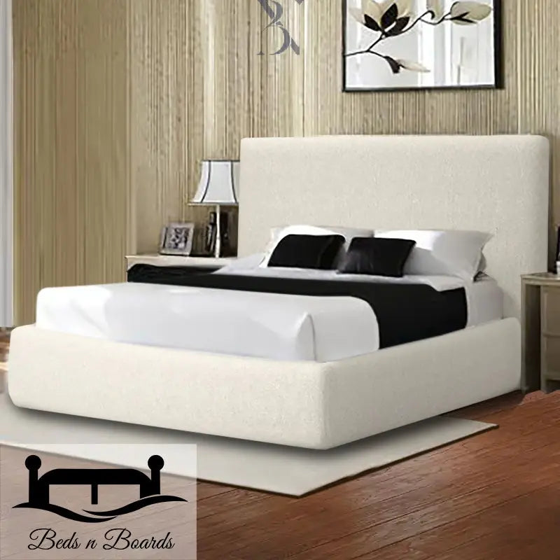 Beautiful Diana Boucle Teddy Beer Cream Luxury Bed