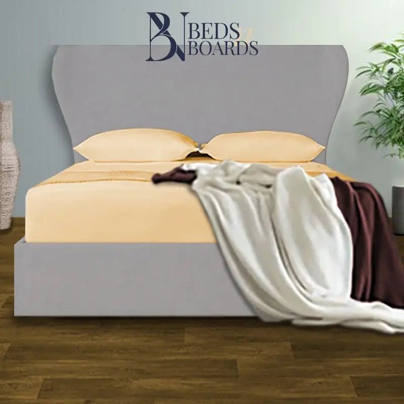 Butterfly Wingback Curved Luxury Bed BedsnBoards