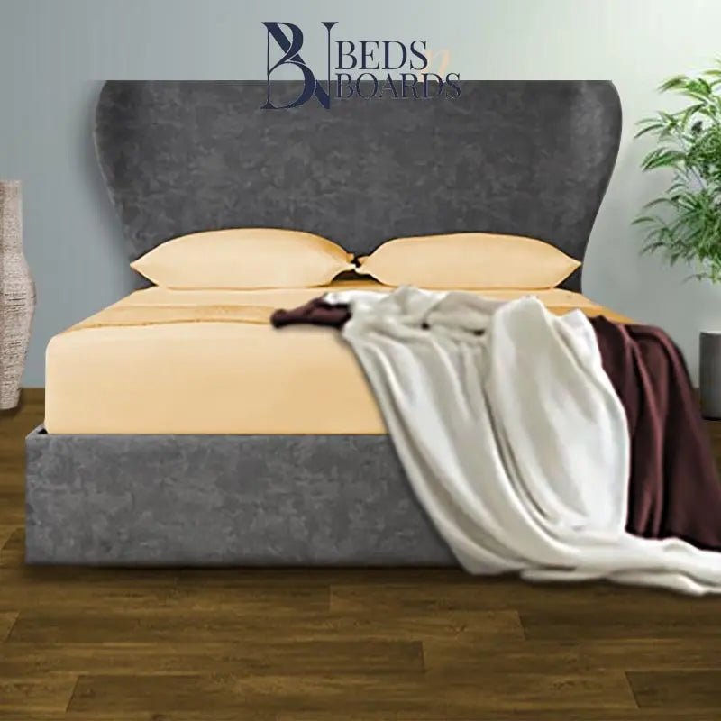 Butterfly Wingback Curved Luxury Bed BedsnBoards