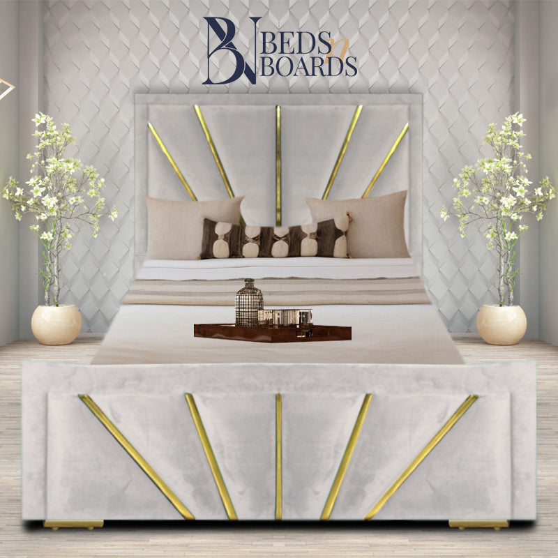 Sunrise gold strip denld frame Luxury Bed