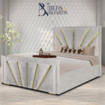 Load image into Gallery viewer, Sunrise gold strip denld frame Luxury Bed
