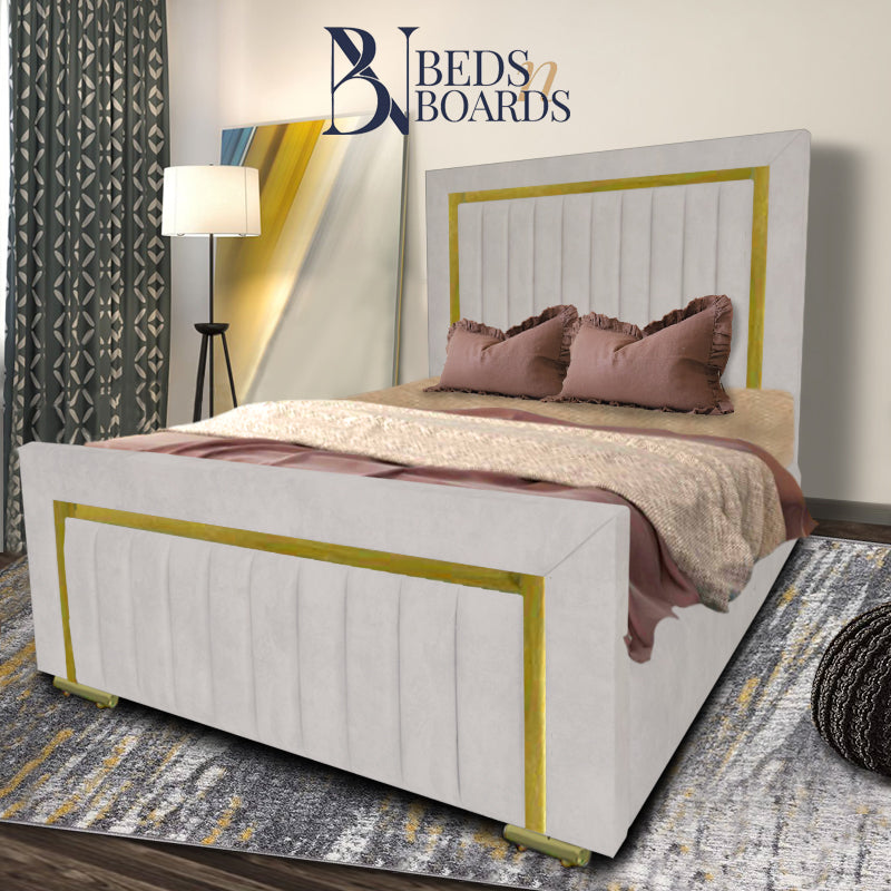 2025 Golden Ibiza Linear Bed with Gold Fabric Lining