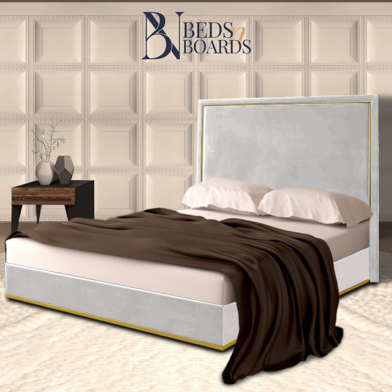 2025 Kensington Luxury Bed – Minimal Gold Trim - BedsnBoards