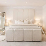 Load image into Gallery viewer, Cascade Cream Boucle Luxury Panelled Bed
