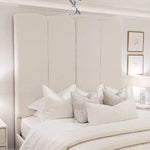 Load image into Gallery viewer, Cascade Cream Boucle Luxury Panelled Bed
