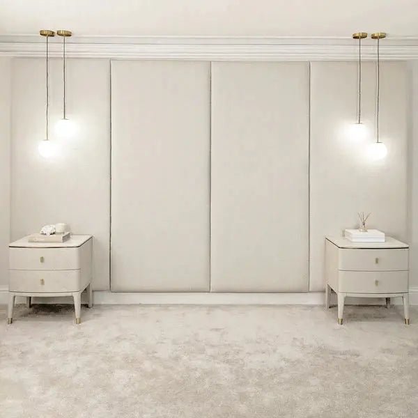 Cloud Boucle Headboard Panel - Double Width Upholstered 90cm Wall Mount - BedsnBoards