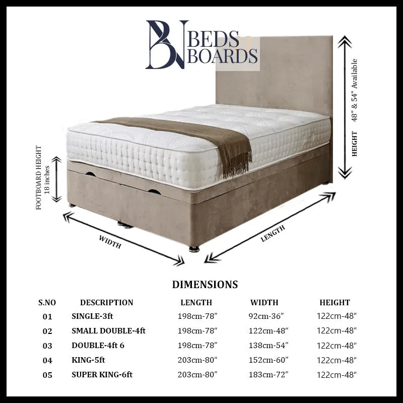 Ella Ottoman Divan Bed BedsnBoards