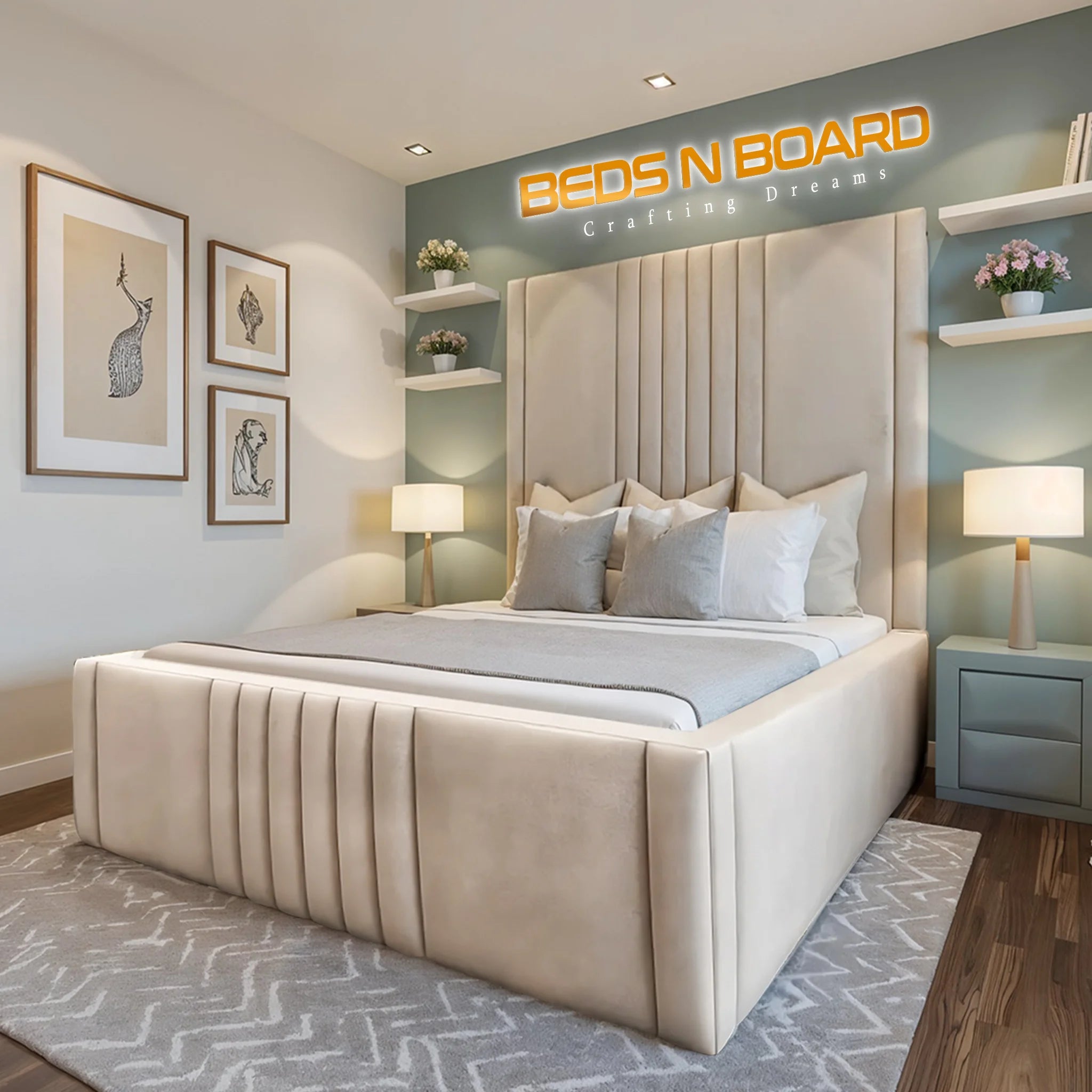 Empire Luxury High Headboard Bed Frame