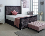 Extravagance Plush Velvet Tile Bed - BedsnBoards