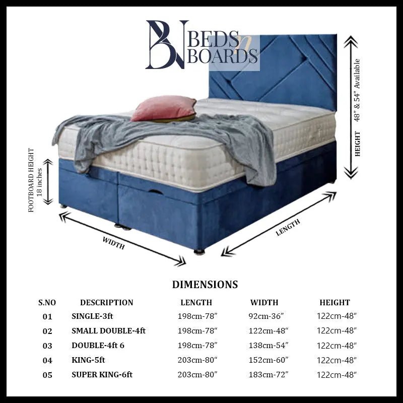 Fairy Meadow Ottoman Divan Bed BedsnBoards