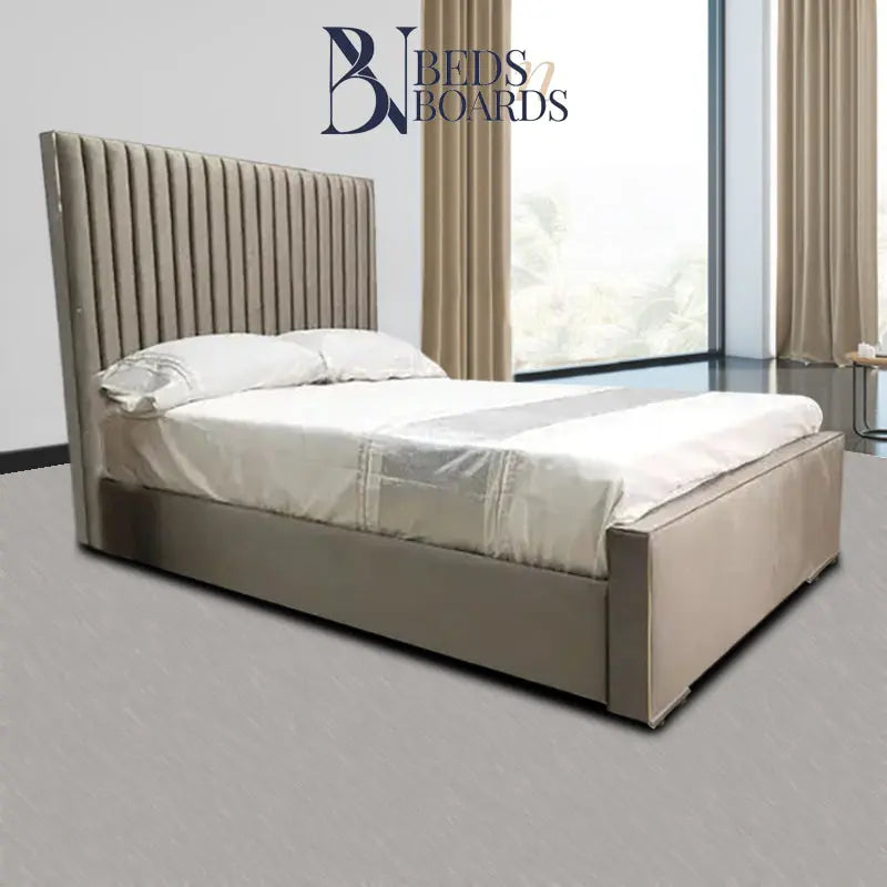 Golden Panel Trim Bed Only Furniture