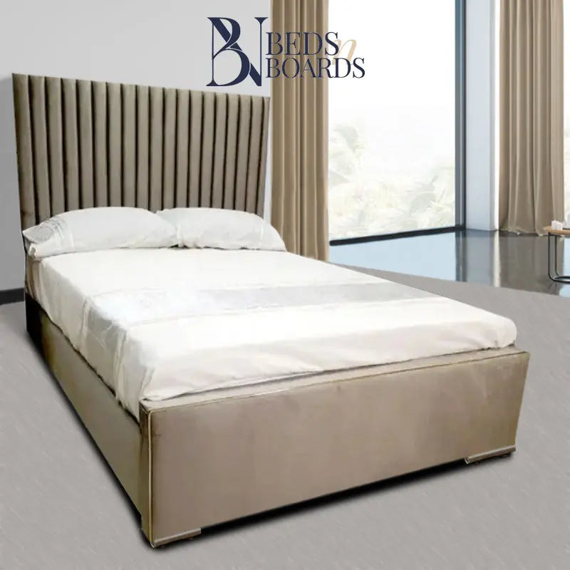 Golden Panel Trim Bed Only Furniture