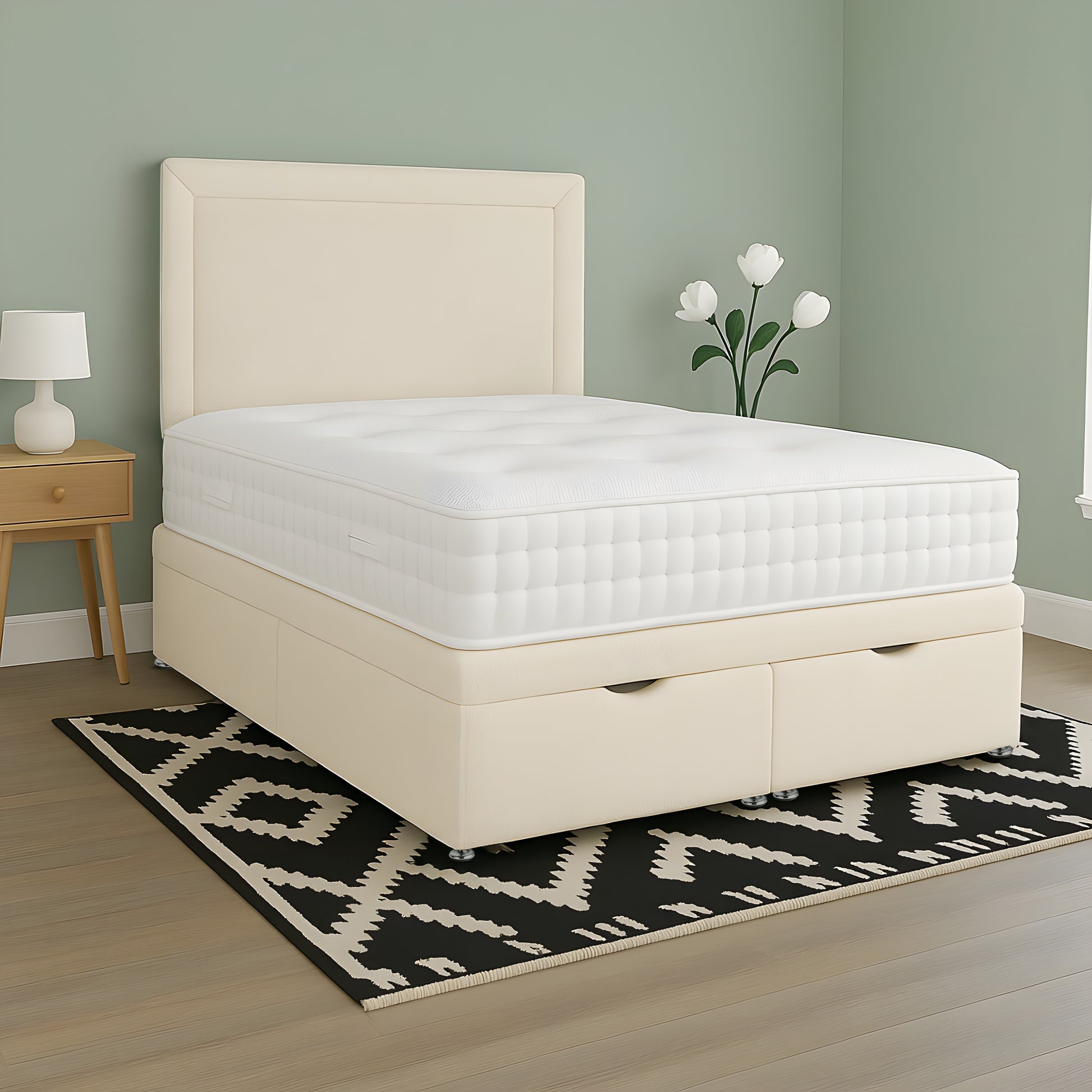 Hannah Bumper Ottoman Divan Bed - BedsnBoards