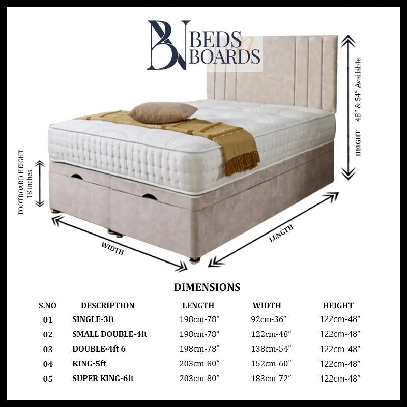 Havannah Ottoman Divan Bed BedsnBoards