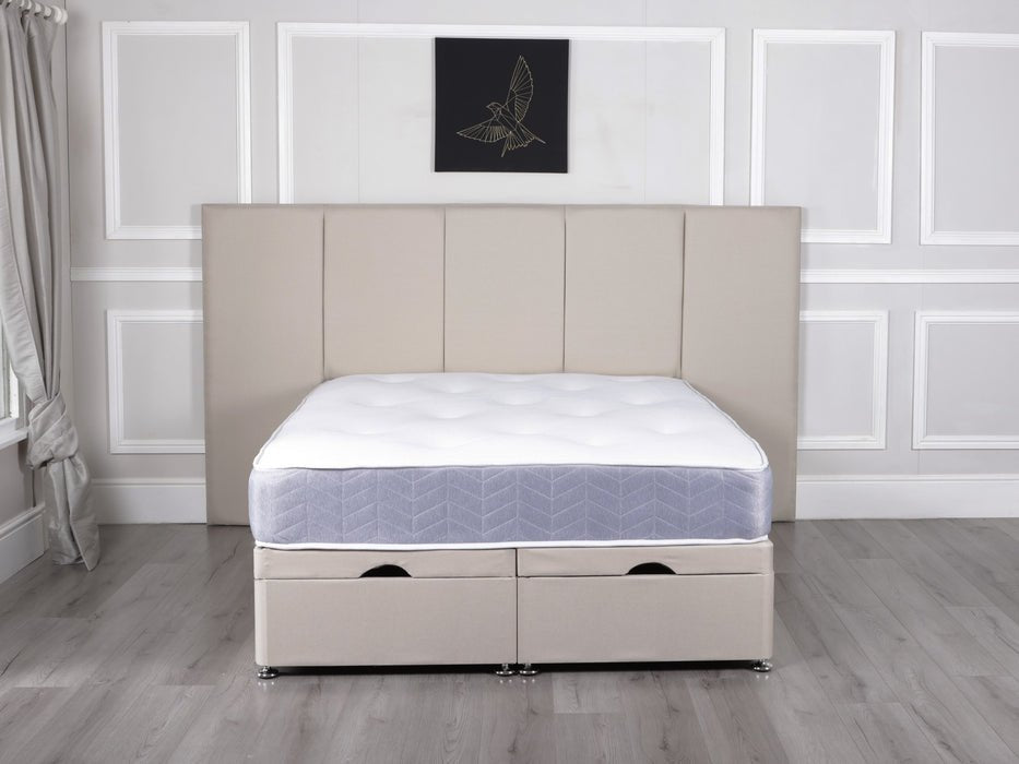 PATRICIA EXTENDED HEADBOARD OTTOMAN DIVAN BED - BedsnBoards