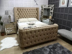 Load image into Gallery viewer, Marilyn Wingback Upholstered Bed
