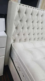 Load image into Gallery viewer, Marilyn Wingback Upholstered Bed
