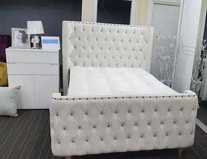 Marilyn Wingback Upholstered Bed - BedsnBoards