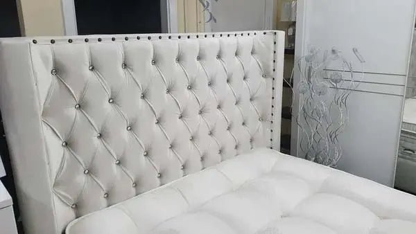 Marilyn Wingback Upholstered Bed - BedsnBoards