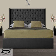 Marley Dotted Buttons Luxury Bed - BedsnBoards