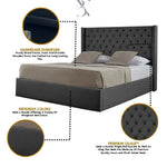 Load image into Gallery viewer, Marley Dotted Buttons Luxury Bed
