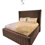 Load image into Gallery viewer, Merry Wingback Upholstered Bed Frame
