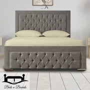 Milano Plain Border Luxury Bed - BedsnBoards