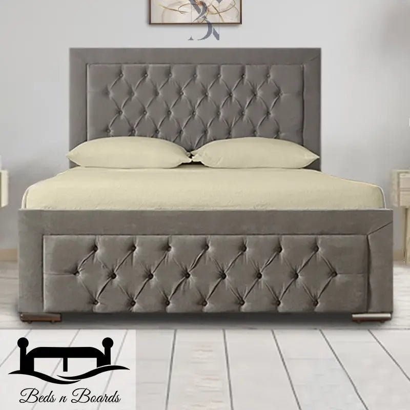 Milano Plain Border Luxury Bed - BedsnBoards