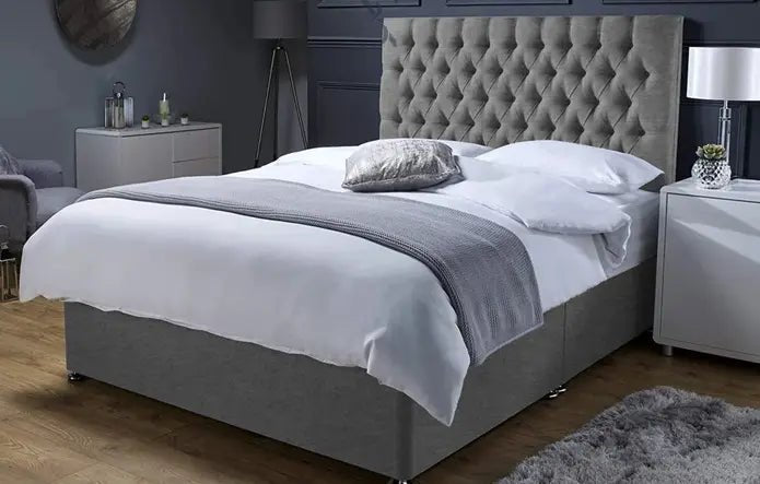 Mullion Divan Matching & Diamond Button Bed - BedsnBoards