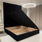 Load image into Gallery viewer, Noir Black Velvet Ottoman Divan Bed Base
