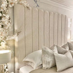 Load image into Gallery viewer, Nori Cream Boucle Luxury Panelled Bed
