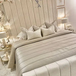 Load image into Gallery viewer, Nori Cream Boucle Luxury Panelled Bed
