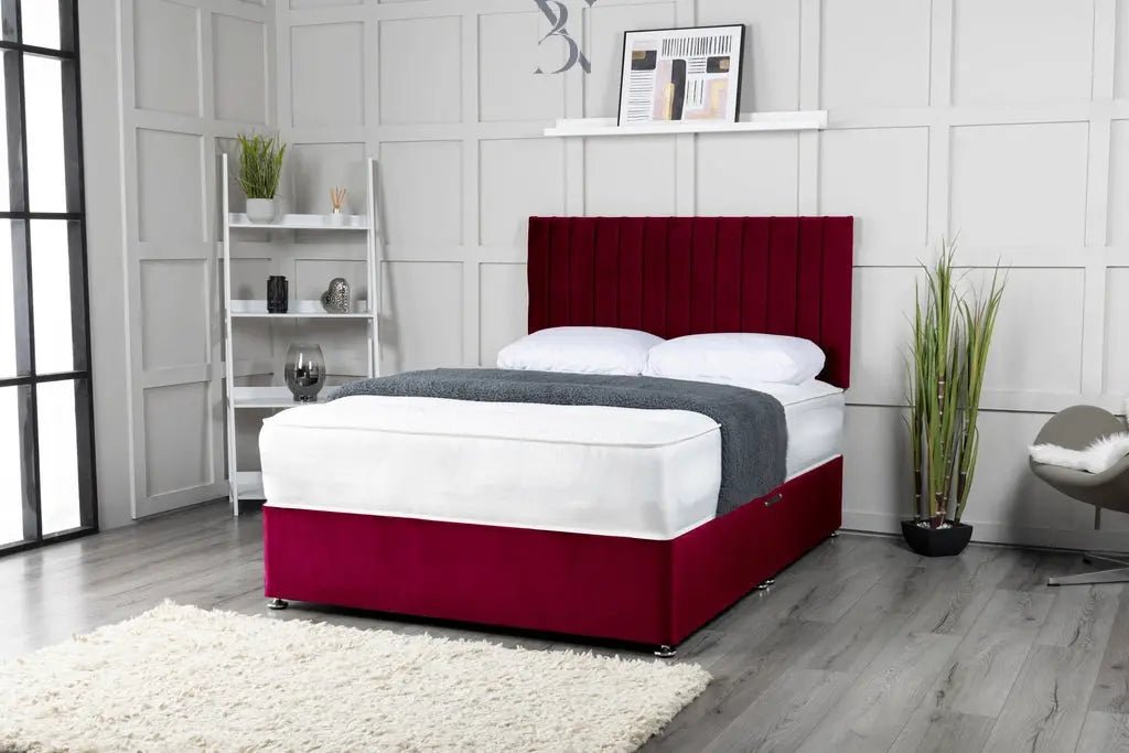 Olly Panelled Liner Divan Bed Set - BedsnBoards