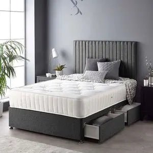Olly Panelled Liner Divan Bed Set - BedsnBoards