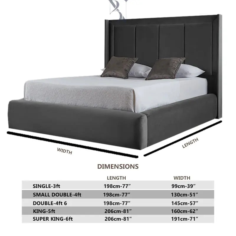 Dolphin Luxury Plain Border Panel Liner Bed - BedsnBoards