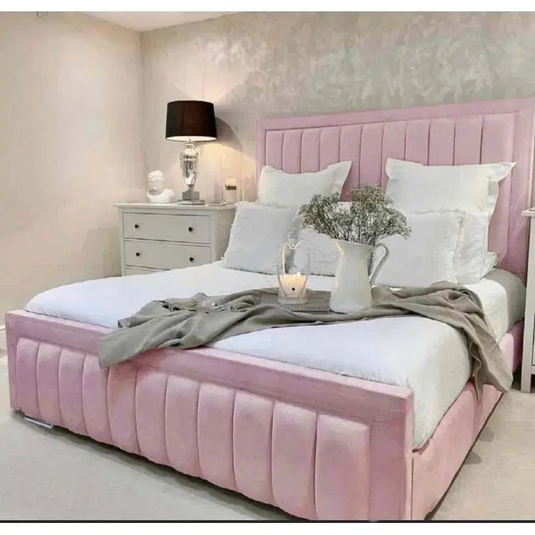 Podgorica Plain Border Upholstered Bed - BedsnBoards