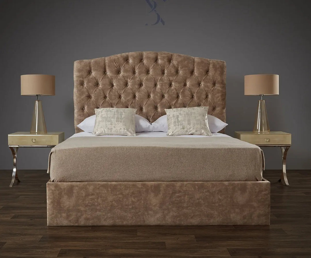 Roma Dotted Buttons Luxury Bed