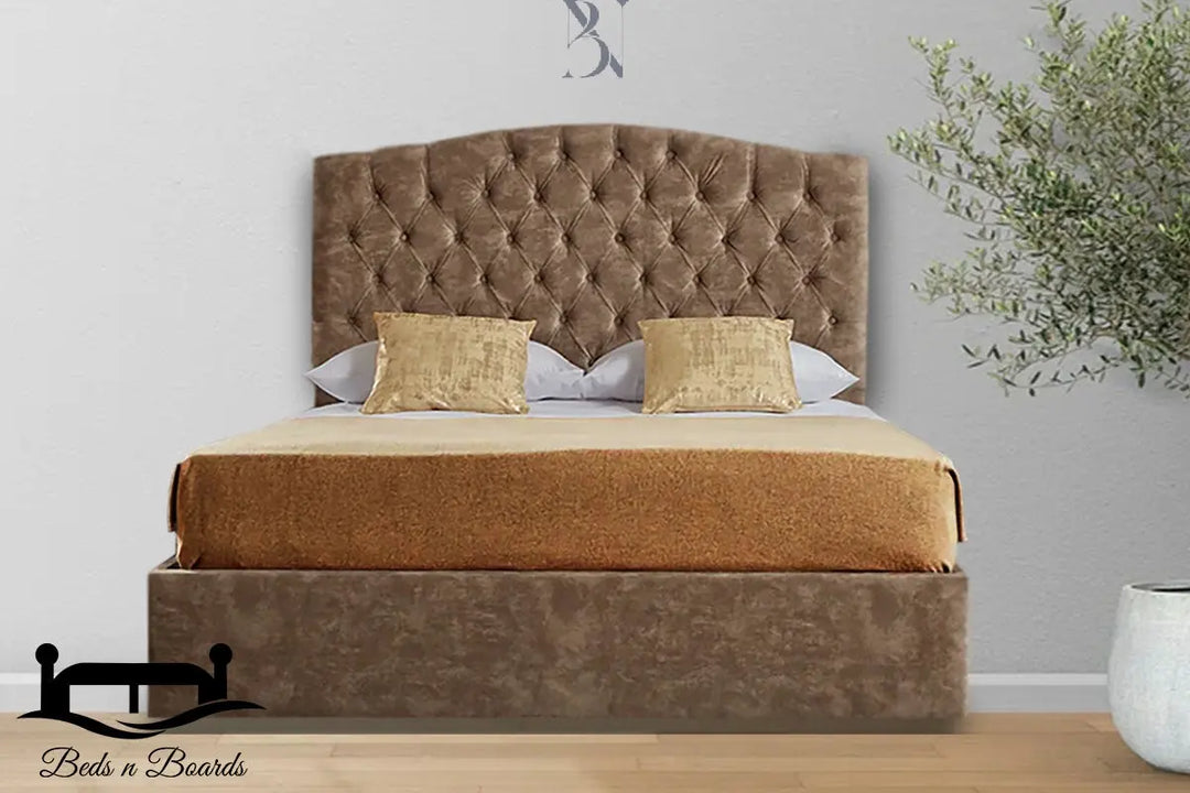 Roma Dotted Buttons Luxury Bed